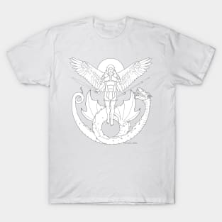 Fighting Angel and Dragon T-Shirt